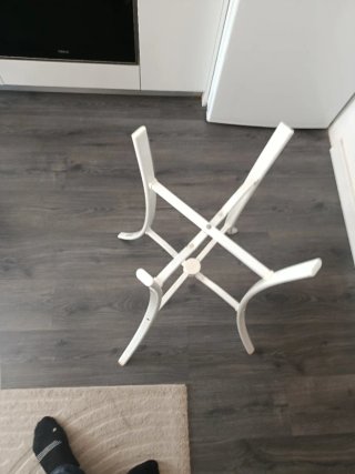 Bañera bebé blanca con soporte