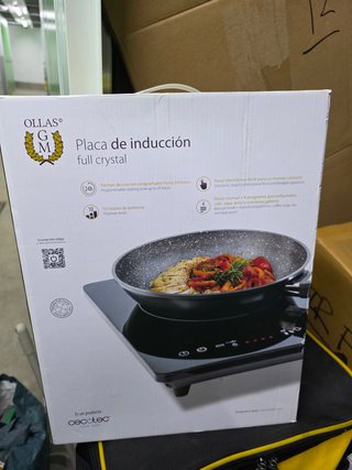 Placa Inducción Portátil Cecotec Full Crystal 2kW