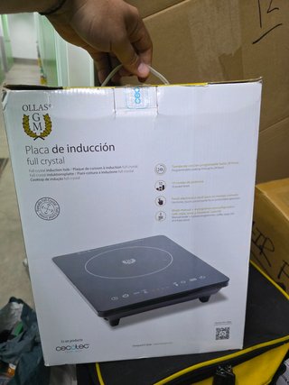 Placa Inducción Portátil Cecotec Full Crystal 2kW