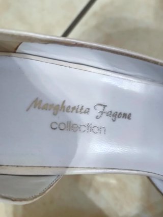 Scarpe donna vera pelle bianche tacco