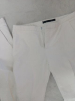 LOTE 2 Pantalones Pirata Vestir Zara Blanco