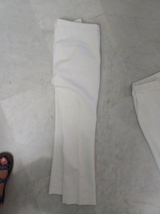 LOTE 2 Pantalones Pirata Vestir Zara Blanco