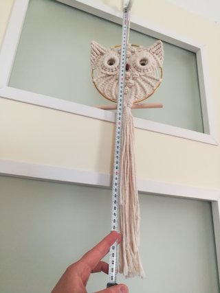 Búho colgante decorativo de macramé
