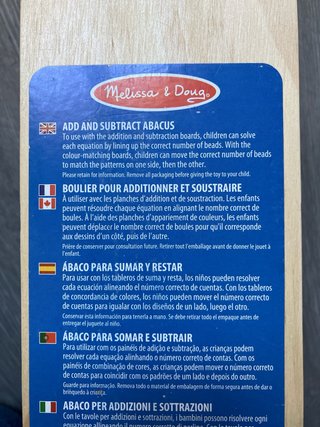 Ábaco de madera infantil educativo