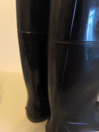 Botas de agua negras altas