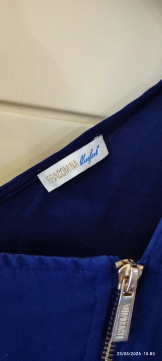 Tuta intera donna blu con zip