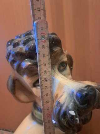 Statua antica cane in gesso