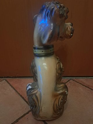 Statua antica cane in gesso