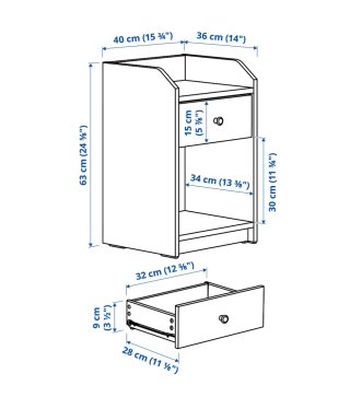 Mesitas de noche Hauga Ikea