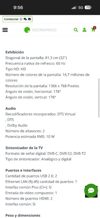 Nuevo  Xiaomi TV A Series 32 Google TV sin abrir