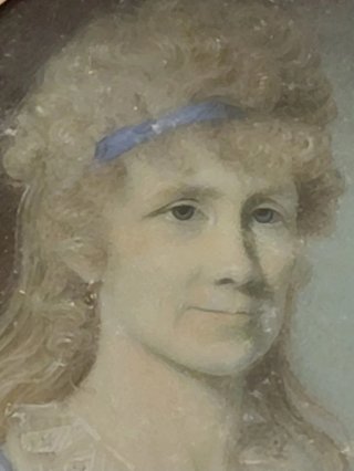 Miniatura Dama Marfil Siglo XIX
