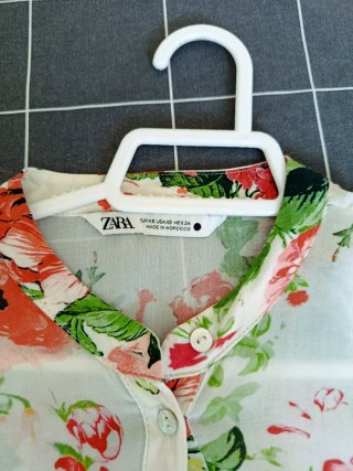 Vestido Zara Largo Estampado Talla XS
