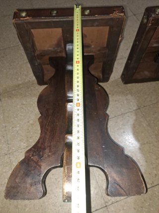 Lote 2 Taburetes Rusticos  Madera Cuero