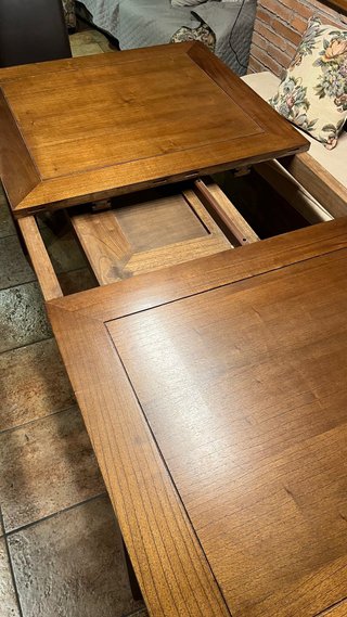 Mesa de comedor extensible de madera