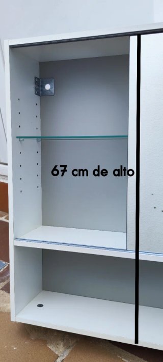Armario baño blanco espejo +Portarrollos +Toallero