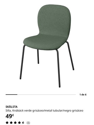 Conjunto de 2 Sillas Ikea SKÅLSTA verde.