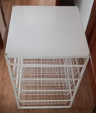 Mueble Almacenaje Blanco con Cestas