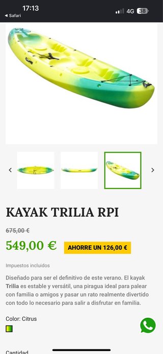 Kayak Trilia RPI