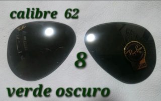 Cristales Ray-Ban Calibre 62 Verde Oscuro