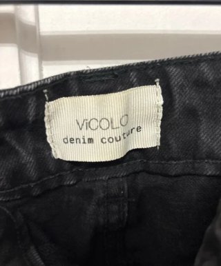 Vicolo Shorts Vaqueros Negros