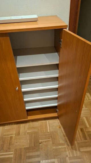 Mueble Zapatero Entrada Marrón y Blanco