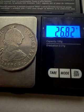 8 Reales Carlos III 1786 Potosí
