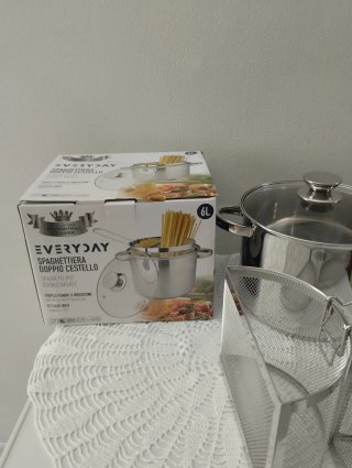 Pentola Rosenthal Acciaio 6L con cestello