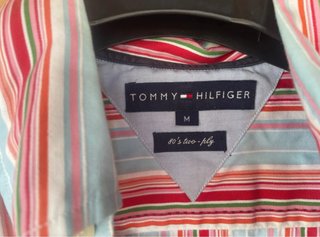 Camisa Tommy Hilfiger hombre manga corta talla M.