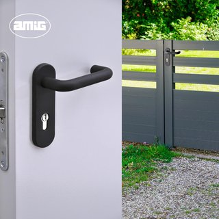 Manilla para puerta con herraje acero