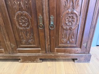 Mueble recibidor vintage madera y mármol