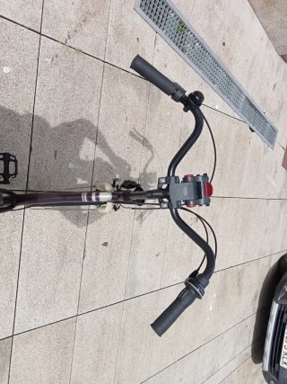 Bicicleta urbana morada