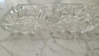 2 Ceniceros de cristal tallado