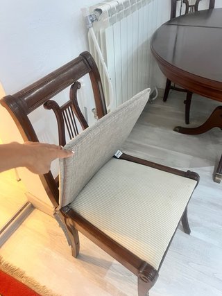 Mesa comedor ovalada con 6 sillas