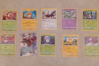 Carte Pokemon Weedle, Raichu, Pidgeot EX, Pikachu