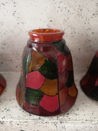 Tulipas de cristal multicolor (4 unidades)