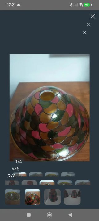 Tulipas de cristal multicolor (4 unidades)