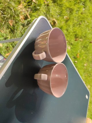 Tazas de cerámica rosas