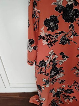 Vestido coral cuello pico T L