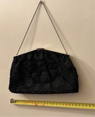 Bolso de fiesta pedrería negro