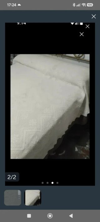 Colcha ganchillo blanca