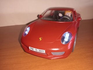 Playmobil-Porsche 911 rojo coche luces 3911.