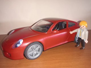 Playmobil-Porsche 911 rojo coche luces 3911.