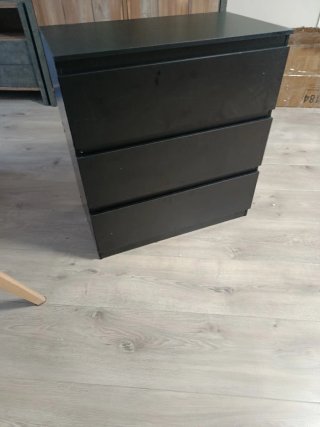 Cajonera negra 3 cajones