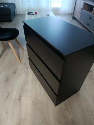 Cajonera negra 3 cajones