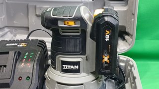 Lijadora Excéntrica Titan 18V + Batería 2Ah