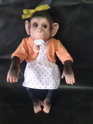 Mona de silicona con vestido y chaqueta
