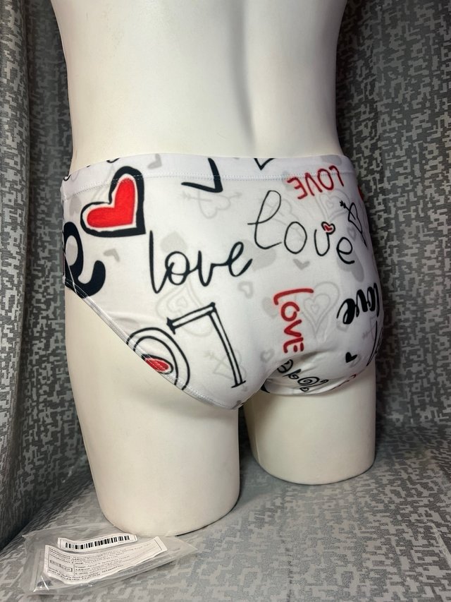 Traje de baño hombre Love blanco,talla L.