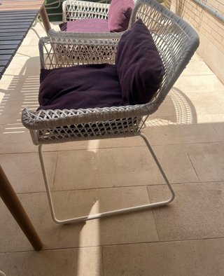 Conjunto 6 Sillas Terraza Mimbre y Metal