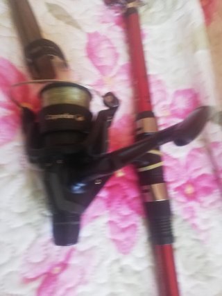 Caña de pescar con carrete nueva
