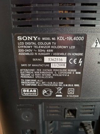 Televisor Sony Bravia Negro